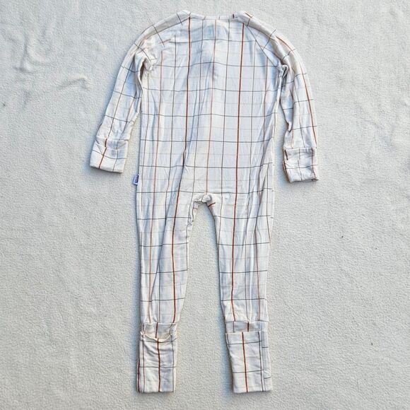 Brixton Brixton Cream Plaid Bamboo Zip Romper 12-18M - Picture 9 of 10